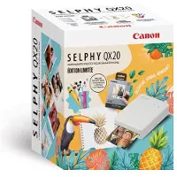Canon Kit Summer Imprimante Photo Selphy QX20 Blanc + 1 carnet et 20 tirages inclus 2026