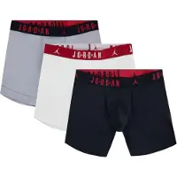 Jordan Boxers 'FLIGHT Cotton Core Boxer Briefs' gris chiné / rouge / noir / blanc