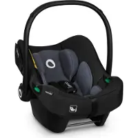 Lionelo ASTRID I-SIZE siège auto enfant dès la naissance, jusqu'à 87 cm, de 1 kg, jusqu'à 16 kg, (set), nacelle très stable, hauteur réglable - Noir Gris