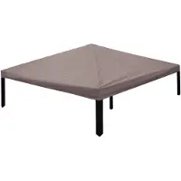 vidaXL Housse pour pavillon , taupe, 300 x 300 cm, polyester et acier