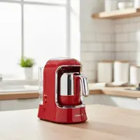 Korkmaz Machine à café turc électrique Kahvekolik 700 W en acier 1,2 L