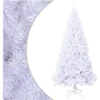 vidaXL Arbre de Noël artificiel avec branches épaisses blanc 240cm PVC