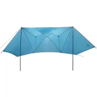 vidaXL Tente de voiture avec toit , bleue, 350 x 250 cm, en polyester et acier