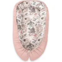 Bobono Lit de Bébé Cocoon Premium Rose 95x55 cm avec rembourrage Okotex