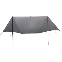 vidaXL Auvent de voiture avec toit, gris et orange, 518 x 580 x 215 cm