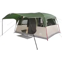 vidaXL Tente tunnel avec toit vert 427 x 305 x 205 cm en polyester et acier