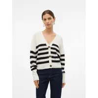 Vero Moda Cardigan 'VMLEA' noir / blanc