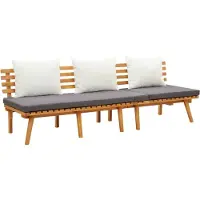 vidaXL Lit de repos de jardin 200x65 cm Bois d'acacia solide