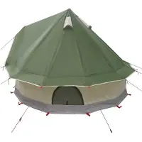 vidaXL Tente tipi avec toit, verte, 250 x 250 cm, en polyester et acier