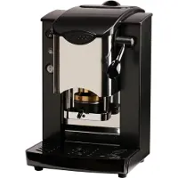Faber Slot Inox - Machine à café avec presse à dosettes en laiton - Cadre en métal noir et façade en acier