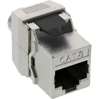 InLine 76202G Keystone RJ45 prise femelle / LSA insert, SNAP-In, Cat.8.1, forme étroite