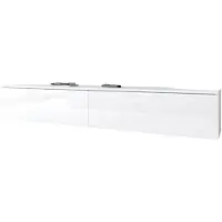MINIO go for it Meuble TV CERIEE 180 – blanc / blanc brillant