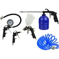 GEKO Kit de soufflettes et de pistolets à peinture avec tuyau, 5 pièces