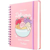 Grupo Pusheen agenda scolaire hebdomadaire 2026/2027 Fruits A5 (A5, 1 semaine / 2 pages)