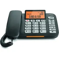 Gigaset DL580 - Téléphone filaire avec ID d'appelant - noir