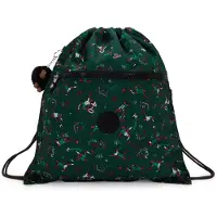 Kipling Sacs à cordon 'Supertaboo' émeraude / vert foncé / rouge / blanc