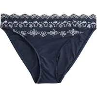 Next Bas de bikini bleu marine / blanc