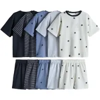 The Set Pyjama crème / bleu marine / bleu roi / bleu pastel