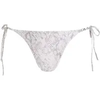Karl Lagerfeld Bas de bikini ' Bikini-Höschen zum Binden an der Seite ' gris / blanc