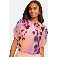 Love & roses Chemisier violet / orange / rose / noir