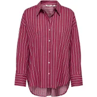 ONLY Chemisier 'ONLOREGON' rouge foncé / noir / blanc