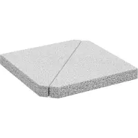 vidaXL Parasol -Plaques de football 2 pcs. triangulaires 14 kg gris granit