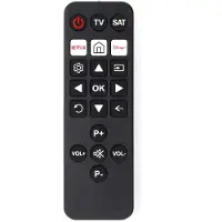 Nedis Télécommande universelle - Préprogrammée - 2 appareils - Bouton Disney + / Bouton Netflix - Infrarouge - Noir