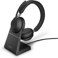 Jabra Evolve2 65, UC Stereo Casque Sans fil Arceau Bureau/Centre d'appels USB Type-A Bluetooth Noir
