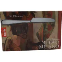 Alessi Nuovo Milano - set de couverts 24 pcs. (couteau monobloc), acier inoxydable