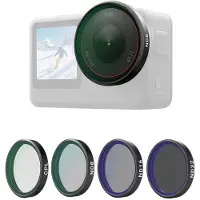 Telesin Kit de filtres CPL+ND8+ND16+ND32 pour DJI Osmo Action 6