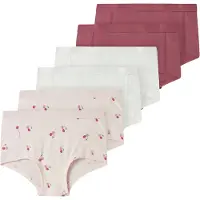 Name it Hipster Floral Panties 6 Units Blanc,Rose 13-14 Years Fille