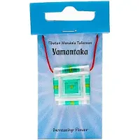 Bahadra Pendentif Talisman Mandala Yamantaka --ensemble de 2 pièces - 2,5x2,5 Cm