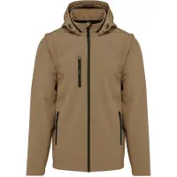 Kariban Veste softshell unie 3 couches avec capuche et manches amovibles