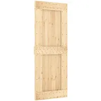 vidaXL Porte coulissante NARVIK, finition naturelle et noire, 80 x 210 cm (152,5 cm)