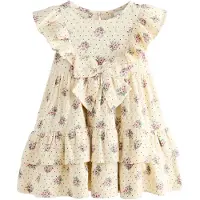 Next Robe écru / violet / orchidée / noir