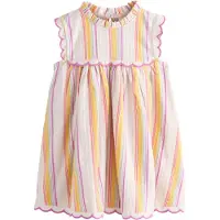 Next Robe curry / violet foncé / rouge / blanc cassé