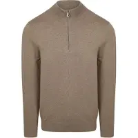 Profuomo Pullover Demi-Zip Luxury Beige