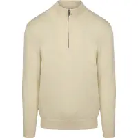 Profuomo Pullover Demi-Zip Luxury Blanc Cassé Beige Blanc cassé taille M