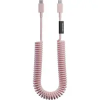 Native Union , câble spiralé USB-C vers USB-C 60 W, 2,4 m, série POP, recharge rapide, rose