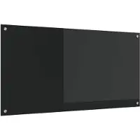 vidaXL Protection de cuisine Noir 120 x 60 x 0.6 cm verre trempé