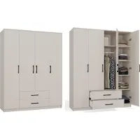 Top E Shop Armoire à tiroirs 160 cm RAGNAR - cachemire