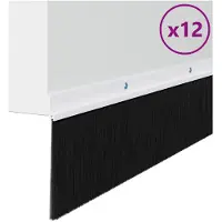 vidaXL Joints de brosse de porte à emboîter 12 pcs blanc 100 cm