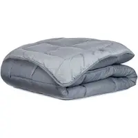 Poyet Motte Couverture de lit en microfibres d'acier et d'argent, 220 x 240 cm
