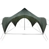 vidaXL Tente de réception vert militaire 400 x 400 x 320 cm en polyester et acier