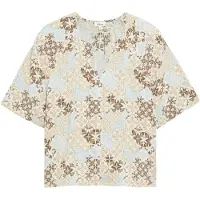 s.Oliver Chemisier beige / bleu / noisette / blanc