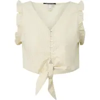 QS Chemisier citron / blanc