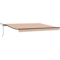 vidaXL , store enrouleur rétractable, multicolore, 400 x 350 cm, polyester