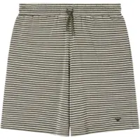 Emporio Armani pour homme. EM000683_AF20452 Bermuda de plage en maille à rayures vertes (S), Coton, Beachwear