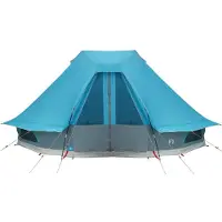 vidaXL Tente tipi pour 10 personnes, couleur verte, en tissu