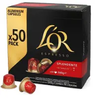 L’OR Pack de 50 Capsules café Espresso Splendente 260 g